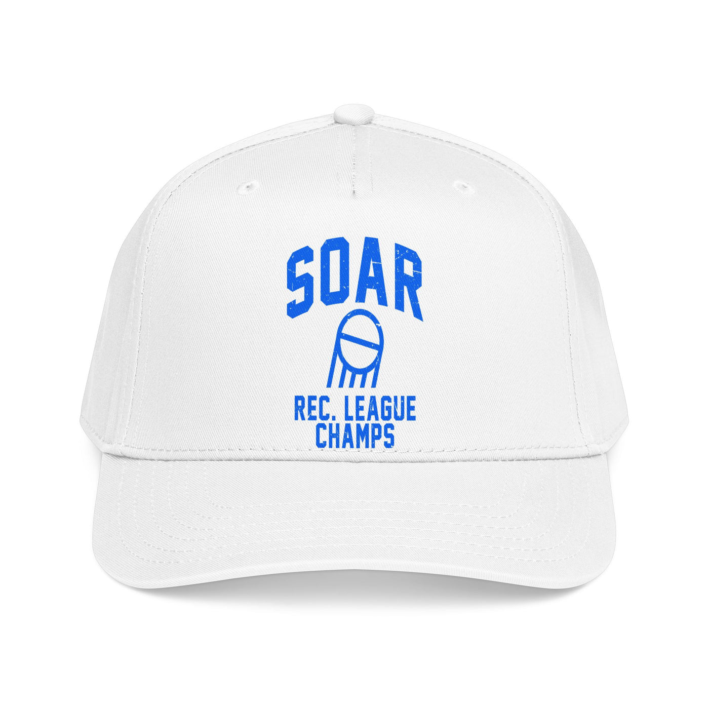 Soar Rec. League Champs Mid Profile Baseball Cap — Vintage Basketball Team Hat